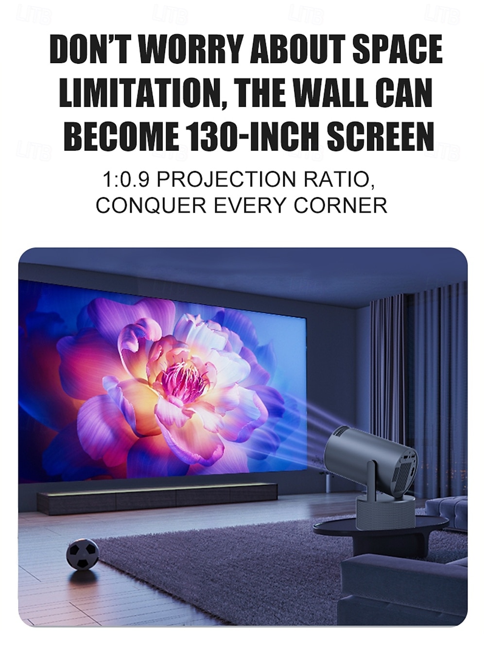 HY-300PRO-KTV 20W Speaker Projector with Wireless Microphone 4K Android 11 Dual Wifi6 BT5.0 1080P 1280 * 720P Home Theater Outdoor Projector for Early Childhood Education Video Conferencing Online T 2025 - $122.99 –P4