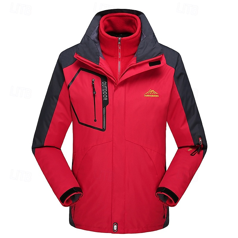 Women's Hoodie Jacket Hiking Jacket Hiking 3-in-1 Jackets Outdoor Thermal Warm Waterproof Windproof Detachable Fleece Hiking Outfits Hiking Clothes Winter Jacket 3-in-1 Jacket Winter Jacket Fleece 2025 - $78.99 –P2