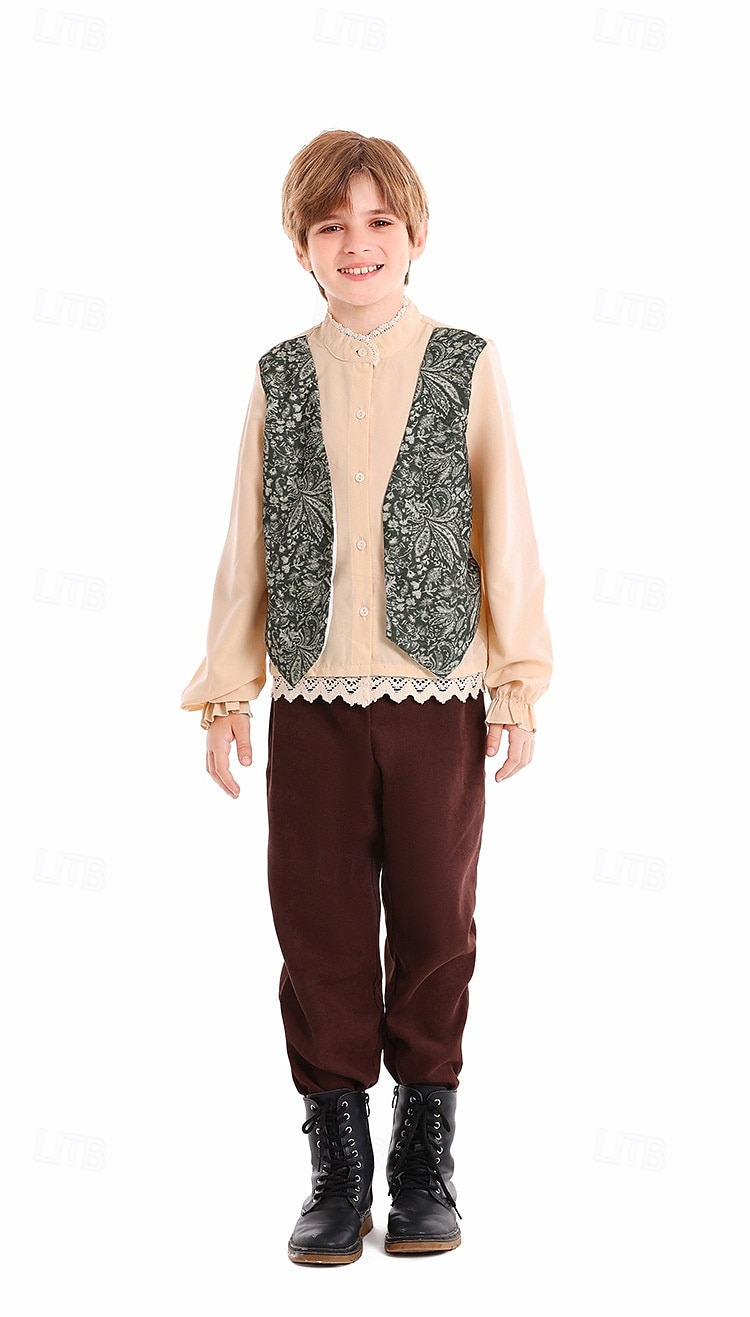 Märchen Dorfjunge Pionier Cosplay Kostüm Outfits Märchenfiguren Cosplay for Jungen Kinder Halloween Karneval Leistung Pädagogisches Ankleiden Verkleidung für Schulveranstaltungen 2026 - $44.99 –P6