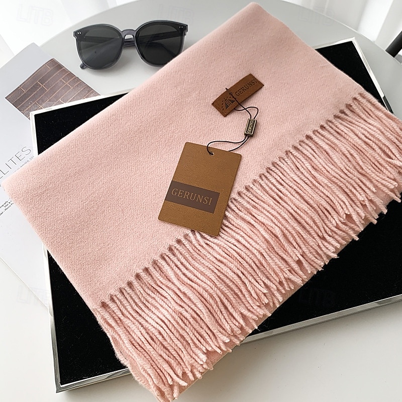 Foulard Rectangulaire Femmes Rue Quotidien Date Vin Rouge Écharpe Couleur Unie de 2025 ? $26.99 –P5