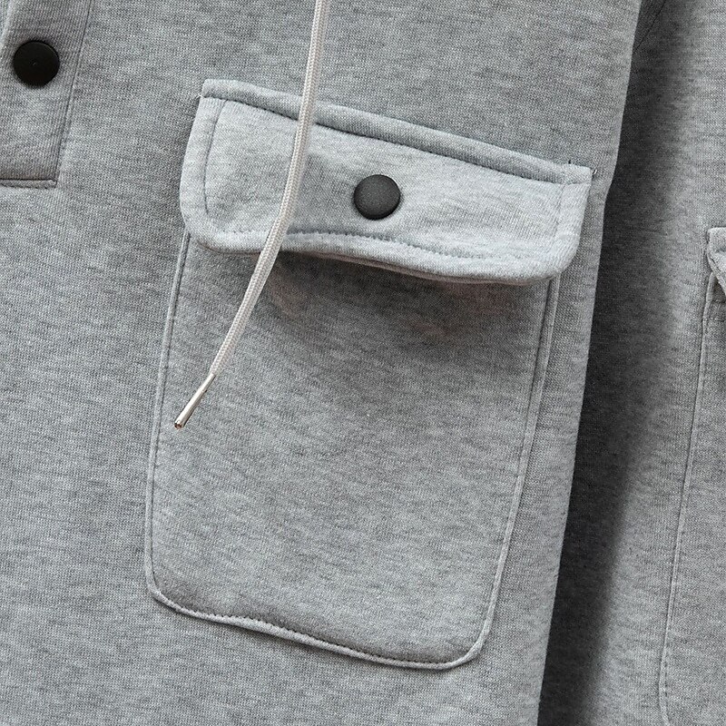 Муж. Толстовка Толстовка на пуговицах Толстовка из флиса Тактическая толстовка Черный Бордовый Темно синий Синий Хаки Капюшон Полотняное плетение Мульти карман 2025 - $23.99 –P13