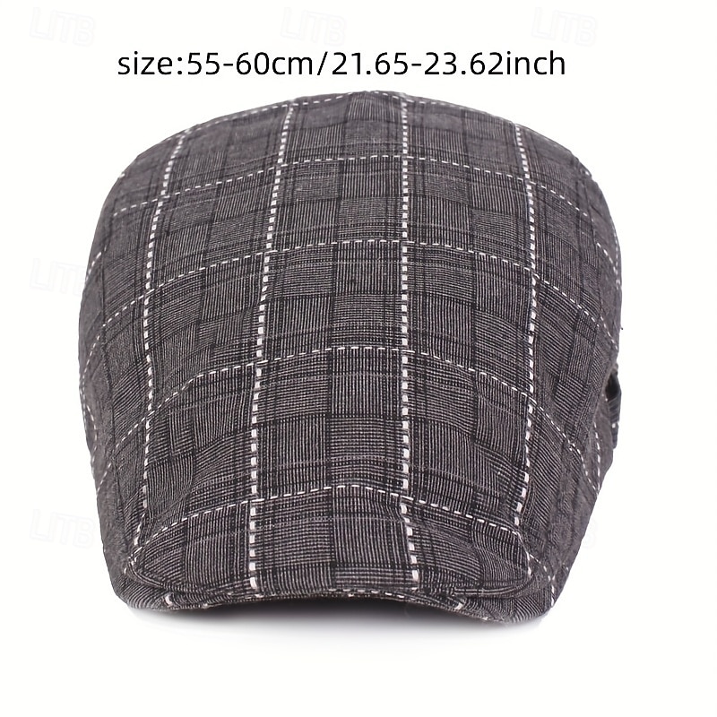 berretto a quadri alla moda da uomo e da donna - ripiegabile, lavabile a mano, autunnale &berretto alla moda primaverile, berretto alla moda autunnale con motivo a quadri, berretto ripiegabile del 2025 a $15.49 –P13