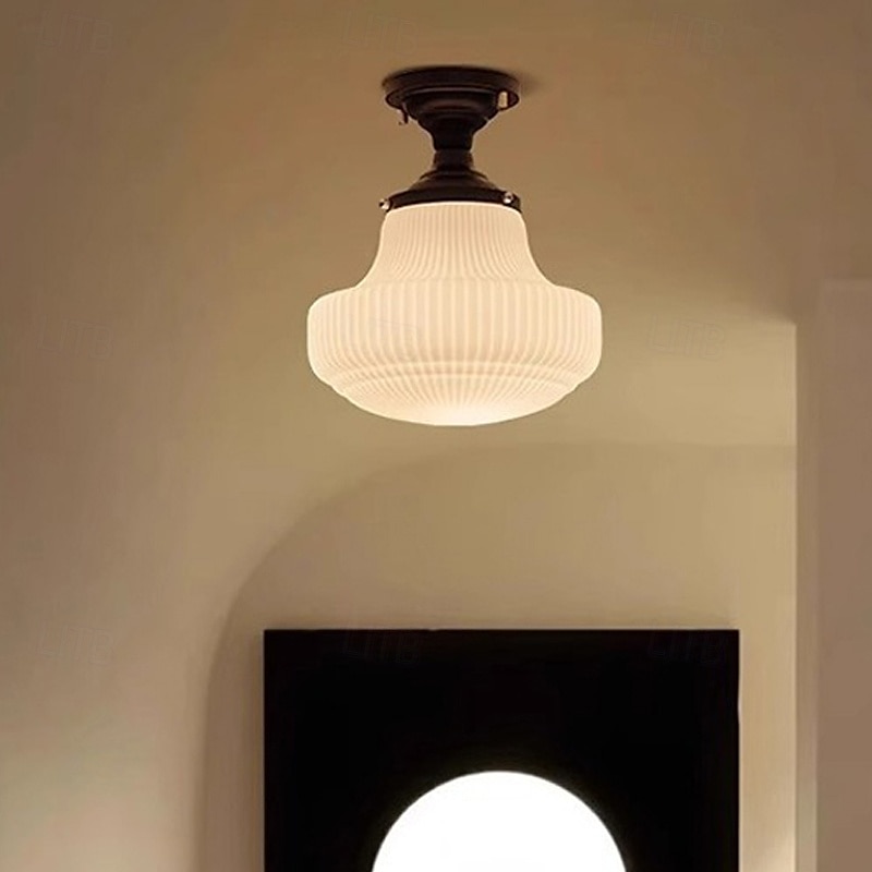 Taklampe i ganggang, taklampe i glass, taklysekrone, delvis innfelt taklampe, 110–240 V 2025 - $178.99 –P1