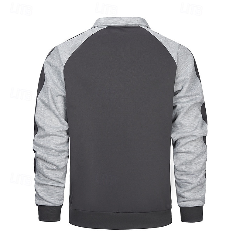 Herren Leichte Jacke Freizeitjacke Urlaub Täglich Tasche Frühling Herbst Farbblock Mode Klassisch Stehkragen Regulär Rote Armeegrün Dunkelgray Jacken 2026 - $30.99 –P14