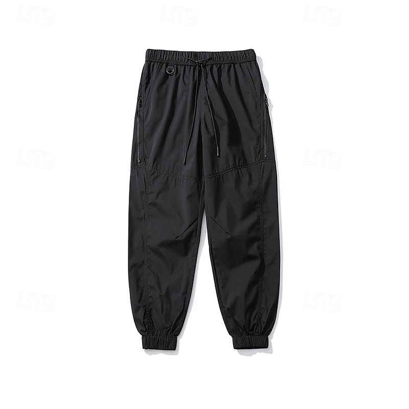 Herren Cargohosen Wanderhosen Jogginghose Regenhose zum Wandern Winter Außen Normale Passform Wasserdicht Winddicht Unterteile Kordelzug Tasche Elastischer Bund Dunkelgrau Schwarz Camping / Wandern 2025 - $51.99 –P10