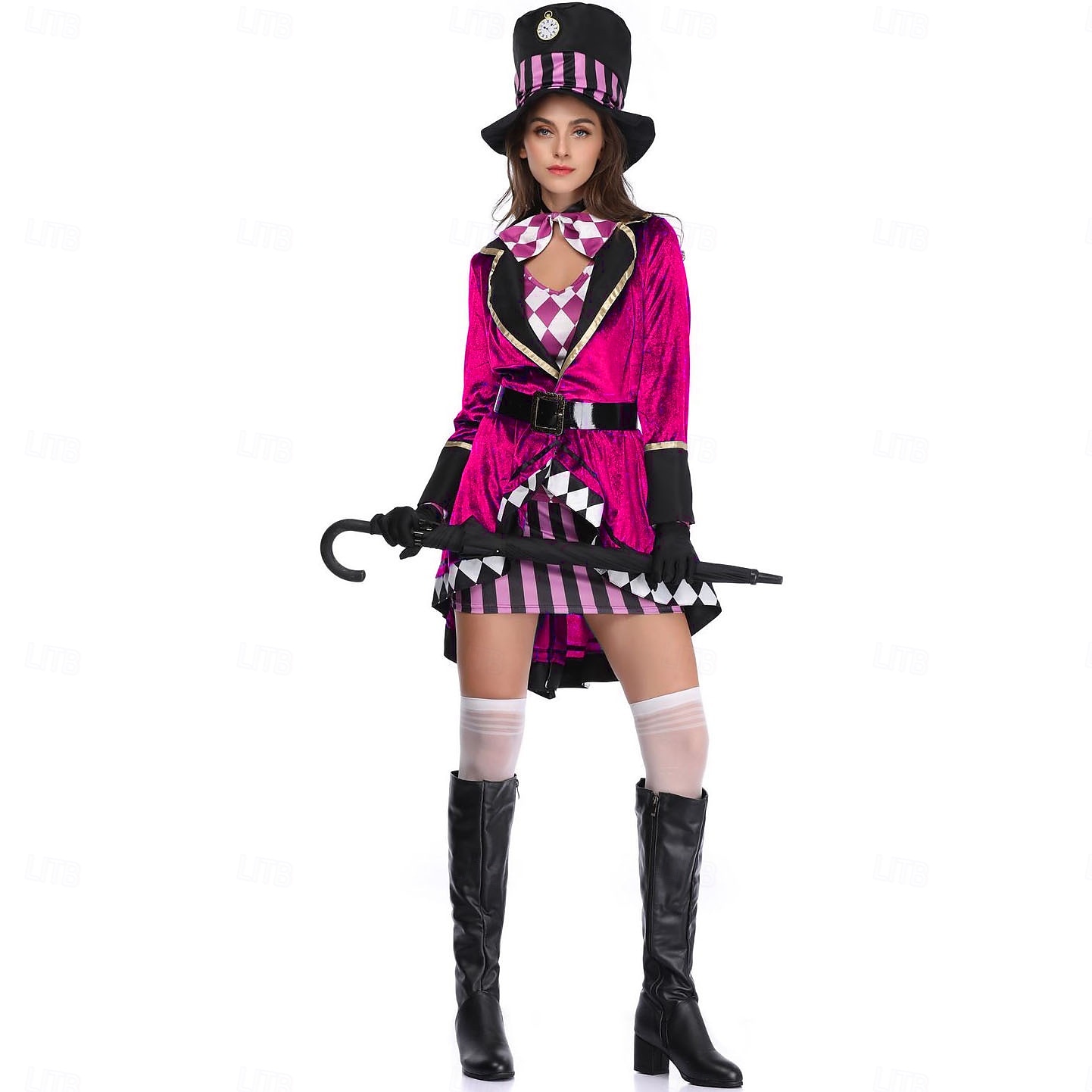 Alice nel paese delle meraviglie Cappellaio Matto Vestito Cappotto Personaggi dei libri di fiabe Cosplay Cosplay di film for Per donna Adulti Halloween Carnevale Giornata mondiale del libro del 2025 a $53.99 –P2