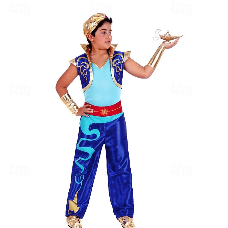 Fairy Tale Arabian Nights Prince Aladdin Outfits Costume Storybook Characters Cosplay Movie Cosplay for Men's Girls' Kid's Adults' Halloween Carnival World Book Day Performance Educational Dress Up 2025 - $35.99 –P3