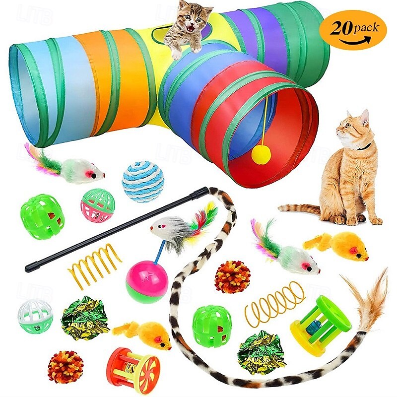 Bola Brinquedo com Penas Ratos e brinquedos de animais Túneis Squeak Toy com Amigo de Animal de Estimação Durável Exercício para animais de estimação Liberando Pressão Pet Training para Gatos de 2025 por $38.99 –P5