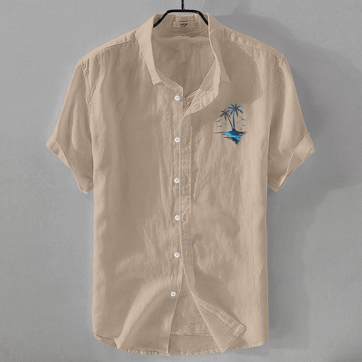 Per uomo Camicia Camicia di lino Camicia Estiva Camicia da Spiaggia Camicia con Bottoni Albero di Cocco Vacanza Ferie Nero Bianco Rosa Blu Manica Corta Collo ripiegato Estate Abbigliamento del 2025 a $21.99 –P6