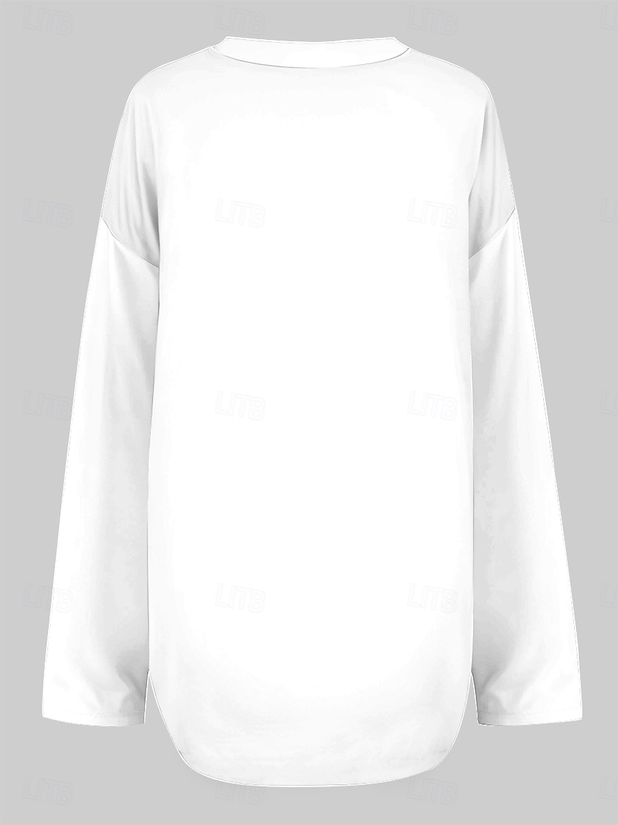 Dame Bluse Grafisk Sommerfugl Elegant Stilfull Fritid Langermet V-hals Vanlige topper Daglig Ferie Trykt mønster Rød Lilla Grønn Regnbue Sommer Vår 2025 - $24.99 –P2