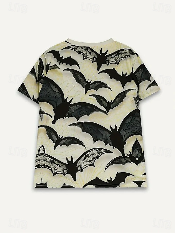 Halloween Femmes T-shirt Fleuri Graphique Crâne ancien Élégant Classique Manche Courte Col ras du cou Col rond Hauts Réguliers Quotidien Week-end Imprimé Blanche Orange Beige Été Automne de 2025 ? $19.99 –P4