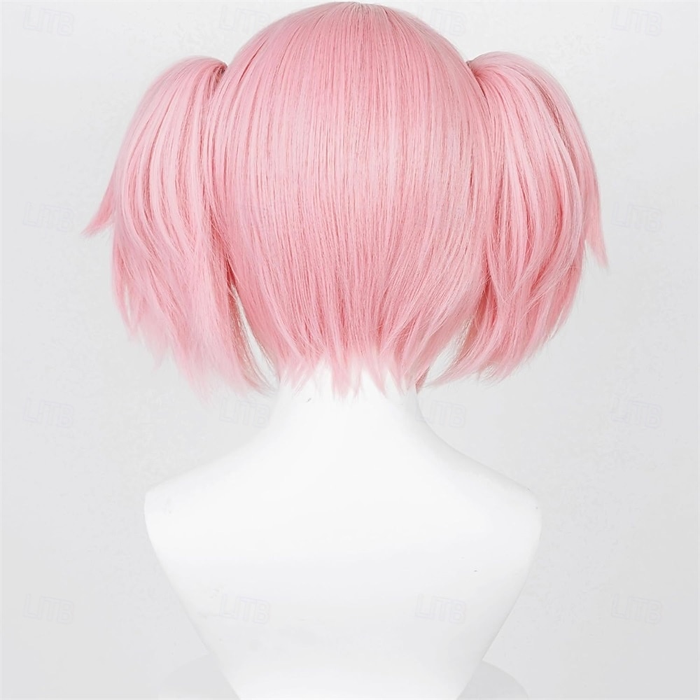 Cosplay Wig Pink Ponytail Wigs with Bangs Cute Lolita Pigtails Wig for Women Girls Halloween Party 2025 - $27.99 –P7