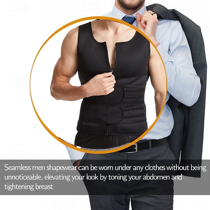 Hombre Fajas Control de barriga Calorías Quemadas por Entrenamiento de gimnasio Ejercicio y Fitness Ropa Deportiva 2025 - $11.49 –P6
