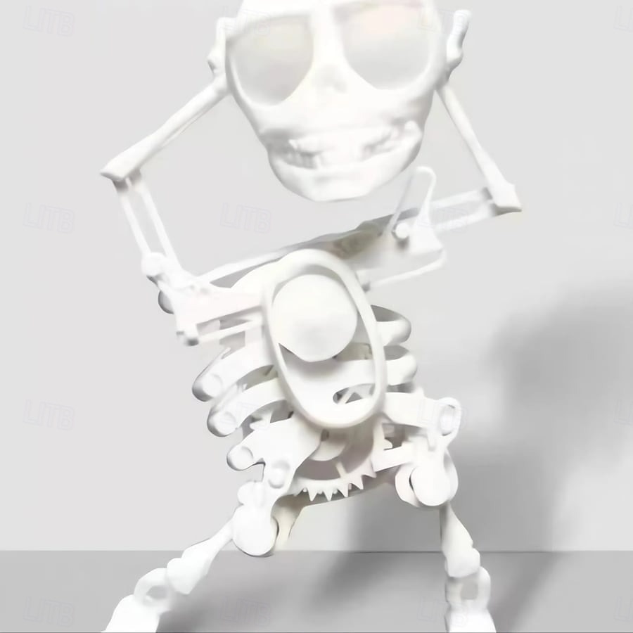 2025年 面白いゼンマイ仕掛けのおもちゃ、ダンシングスケルトンマン、ゼンマイ式3Dプリントスケルトンヘッドおもちゃ、ハロウィンパーティーギフトや斬新な装飾に最適な楽しいデスクデコレーション  コレクション – $9.49 –P5