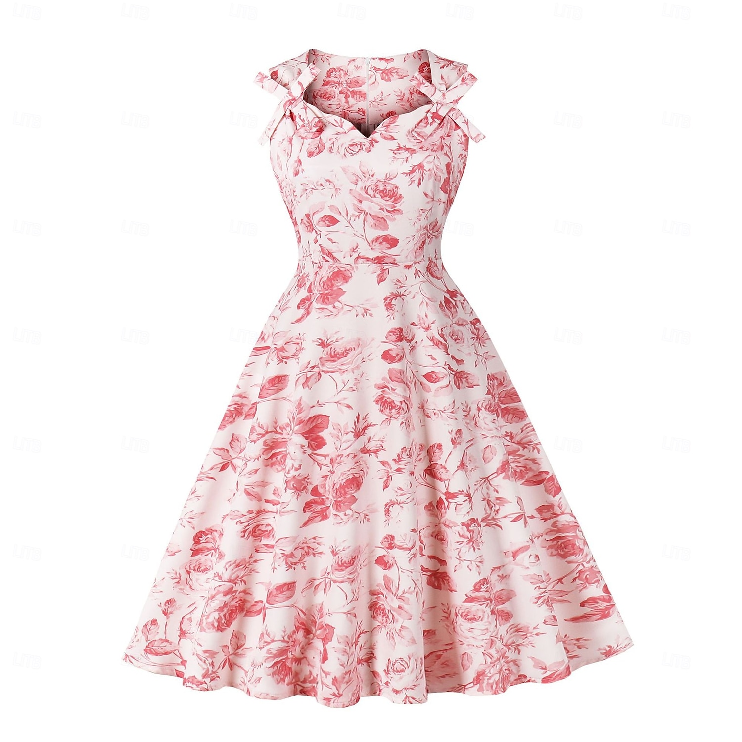 Retro / vintage 1950-luku rockabilly Keskipäivä Swing -mekko Flare mekko Istuvuus ja levennys Kukka Naamiaispuku Naisten Naamiaiset Loma Kausaliteetti Retro-teemaiset juhlat Aikuiset Leninki Kevät 2026 - $34.99 –P9