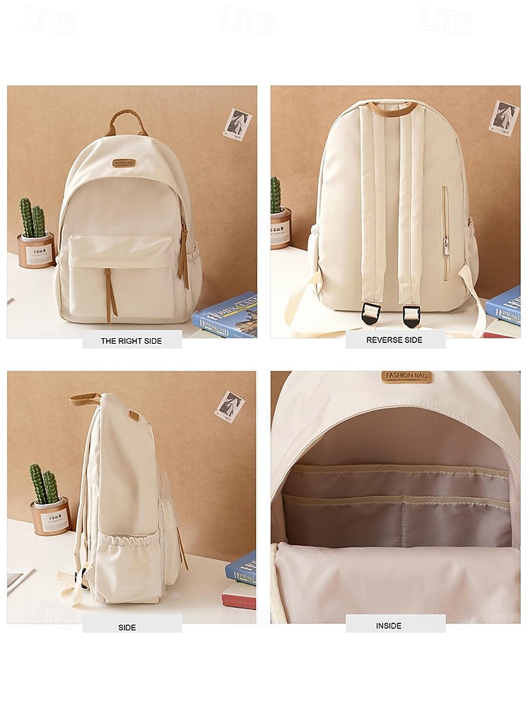 damski prosty, wodoodporny plecak o dużej pojemności - prosty, lekki plecak z wieloma kieszeniami do przechowywania na uczelnię, w podróż i do codziennych dojazdów 2026 - $19.99 –P8