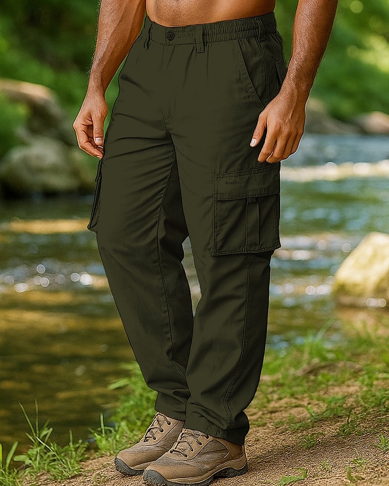 Herren Cargohosen Wanderhosen Außen Normale Passform Wasserdicht Winddicht Unterteile Tasche Schwarz Armeegrün Camping / Wandern Laufen S M L XL XXL 2025 - $18.49 –P4