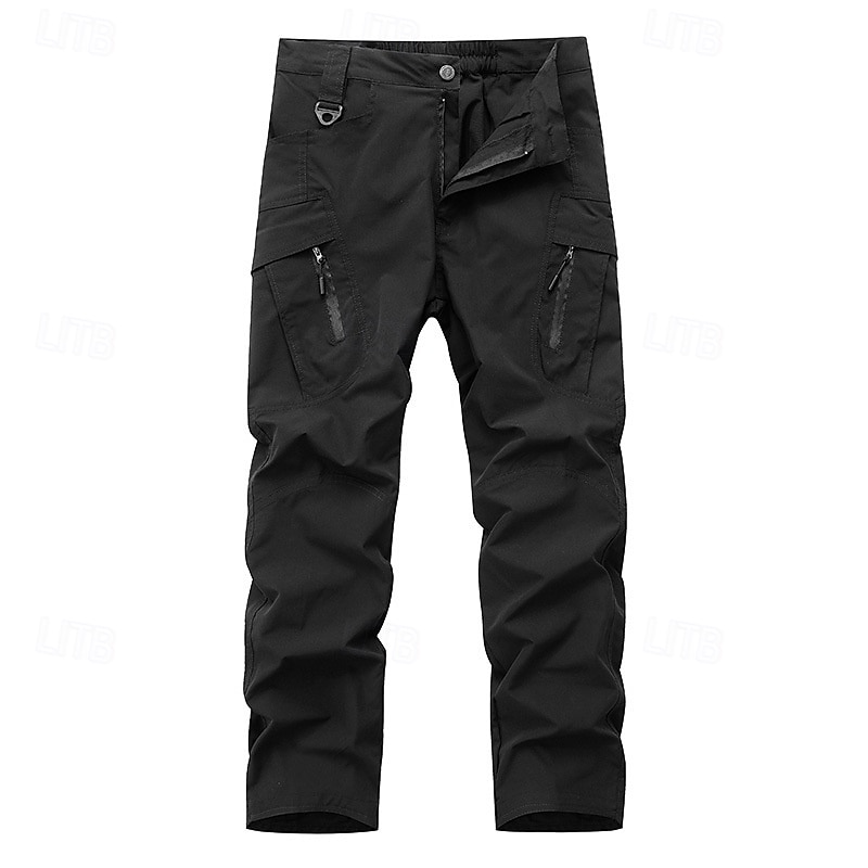 Herren Cargo-Hosen Hose Knöpfe Mehrere Taschen Einfach tragbar Outdoor Täglich Campen und Wandern Mode Klassisch Schwarz Khaki 2025 - $27.99 –P9