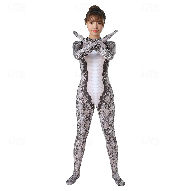 Zentai obleky Kočičí oblek Kožené obleky Potisk Zvířecí Karnevalový kostým Oblek na celé tělo Pánské Dámské Chlapecké cosplay předvečer Všech svatých Zvířecí potisk Lycra Spandex Kostým pro Párty 2025 - $26.99 –P5