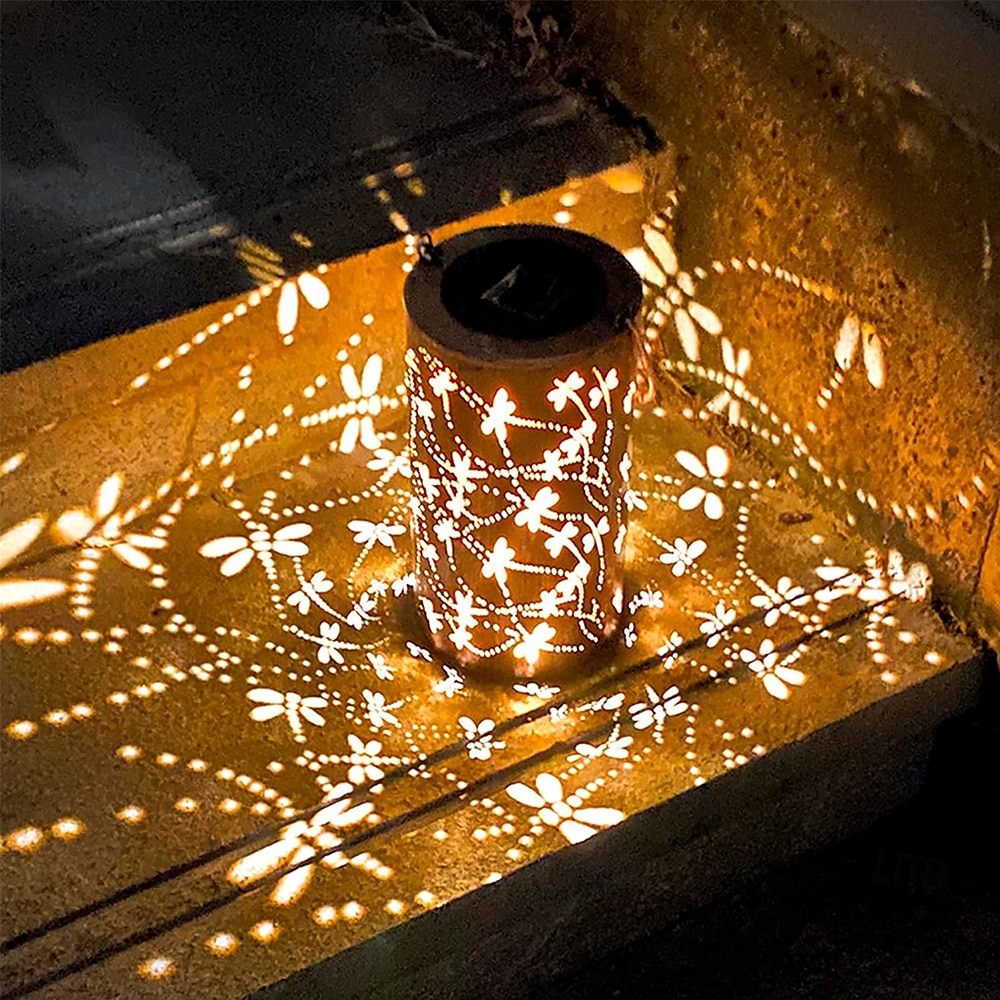 Świąteczne solarne lampiony ważek ogrodowych wodoodporne metalowe lampy wiszące na patio trawniku ścieżce podjazdowej prezenrty np. dla kobiet matek babć 2025 - $19.49 –P2