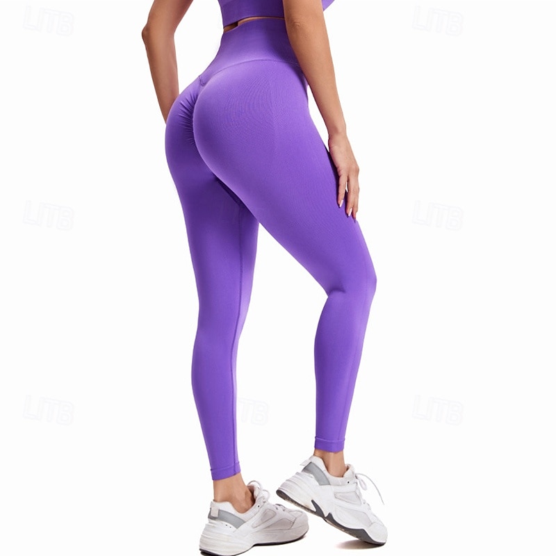 Mujer Leggings Capri Mallas Leggings de Yoga Control de barriga Alta cintura Gimnasio Rutina de ejercicio De Deporte Prendas de abajo Color sólido Negro Blanco Azul Otoño Deportes Ropa de Deporte 2025 - $18.99 –P12