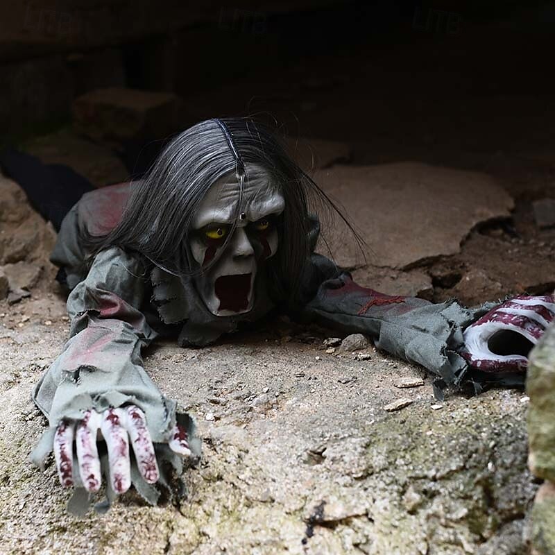 διακόσμηση για το Halloween έρποντα φάντασμα φωνή ηλεκτρικά στηρίγματα τρομακτική διάταξη 2025 - $97.99 –P1