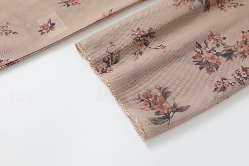 Femmes Chemisier occidental Chemisier Hauts en mousseline de soie Fleuri Bohème ancien Boho manche longue Col en V Hauts Réguliers Quotidien Fête À lacets Imprimé Kaki Été de 2025 ? $26.99 –P9