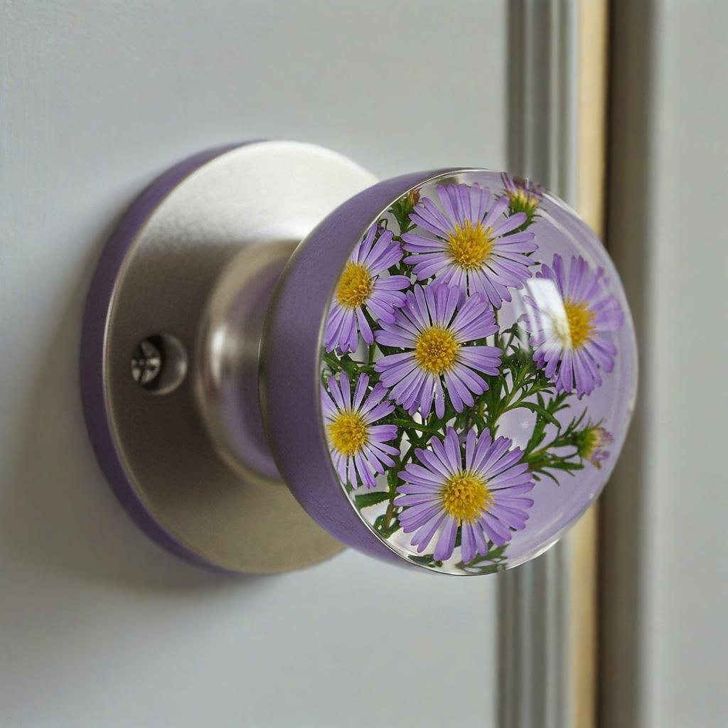 Poignée de porte décorative unique en résine incrustée, design artistique, poignée d'armoire artistique faite à la main pour portes intérieures, tiroirs, placards, décoration intérieure de 2025 ? $17.49 –P4