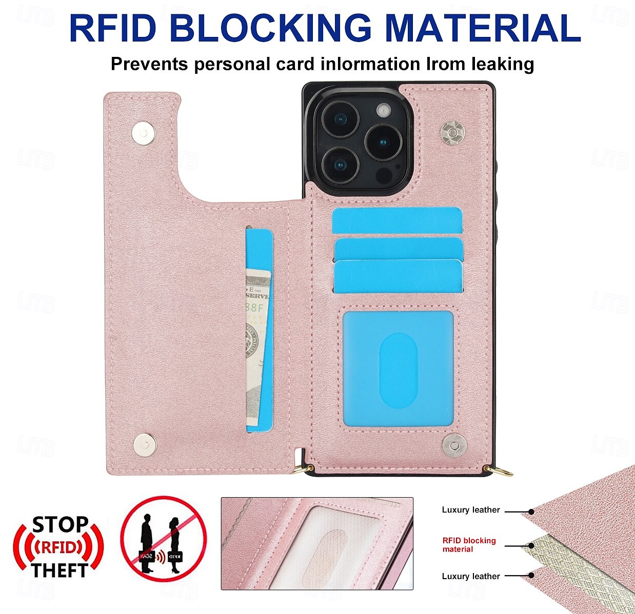 telefon Etui Til iPhone 16 Pro Max Plus iPhone 16 iPhone 16 Plus iPhone 16 Pro iPhone 15 iPhone 15 14 Pro Max Plus Lommebok-kortveske Glidelås med nøkkelbånd Støtte Kontor / Bedrift TPU PU lær 2025 - $17.99 –P3