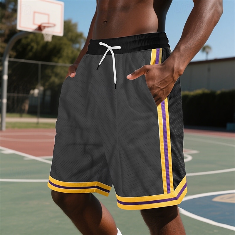 Per uomo Shorts Pantaloncini Estivi Pantaloncini da basket Pantaloncini casual Pantaloncini in rete Tasca Elastico in vita Coulisse A righe Comodità Traspirante Corto All'aperto Vacanza Canotta del 2025 a $12.99 –P14