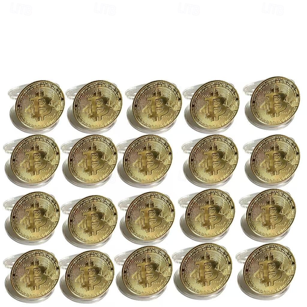 20pcs Bitcoin Collectible Coin Set, Metal Crypto Tokens, Perfect Gift for  Business and Craft Enthusiasts, Party and Event Favor 2025 - GBP £14.49