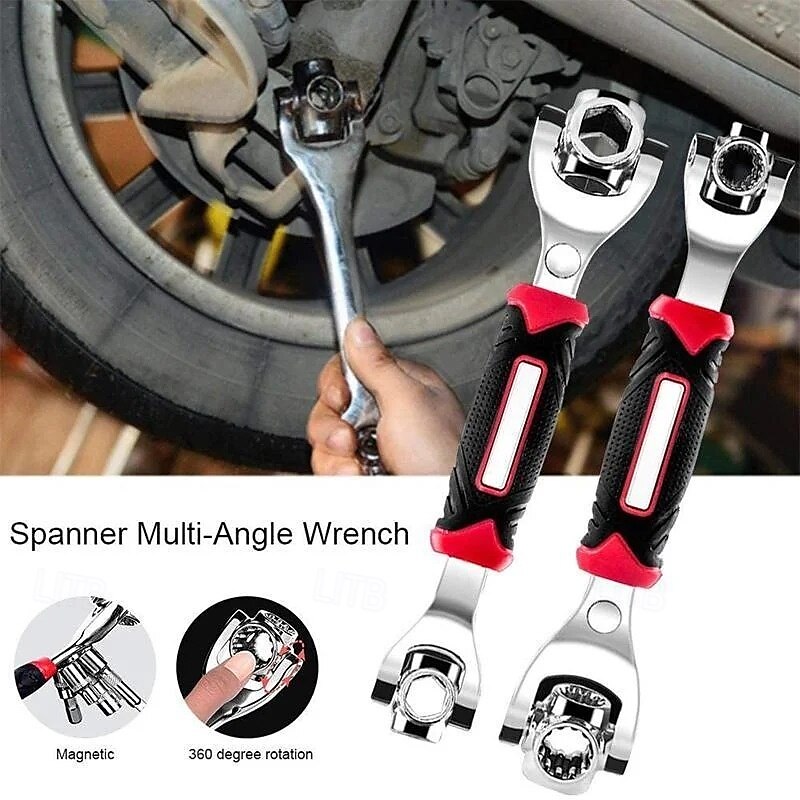 Kit de ferramentas multifuncionais com chave de soquete universal 52 em 1 para reparo doméstico e manutenção de automóveis, conjunto de ferramentas manuais tudo-em-um rotativo de 8 a 21 mm de 2025 por $15.99 –P5
