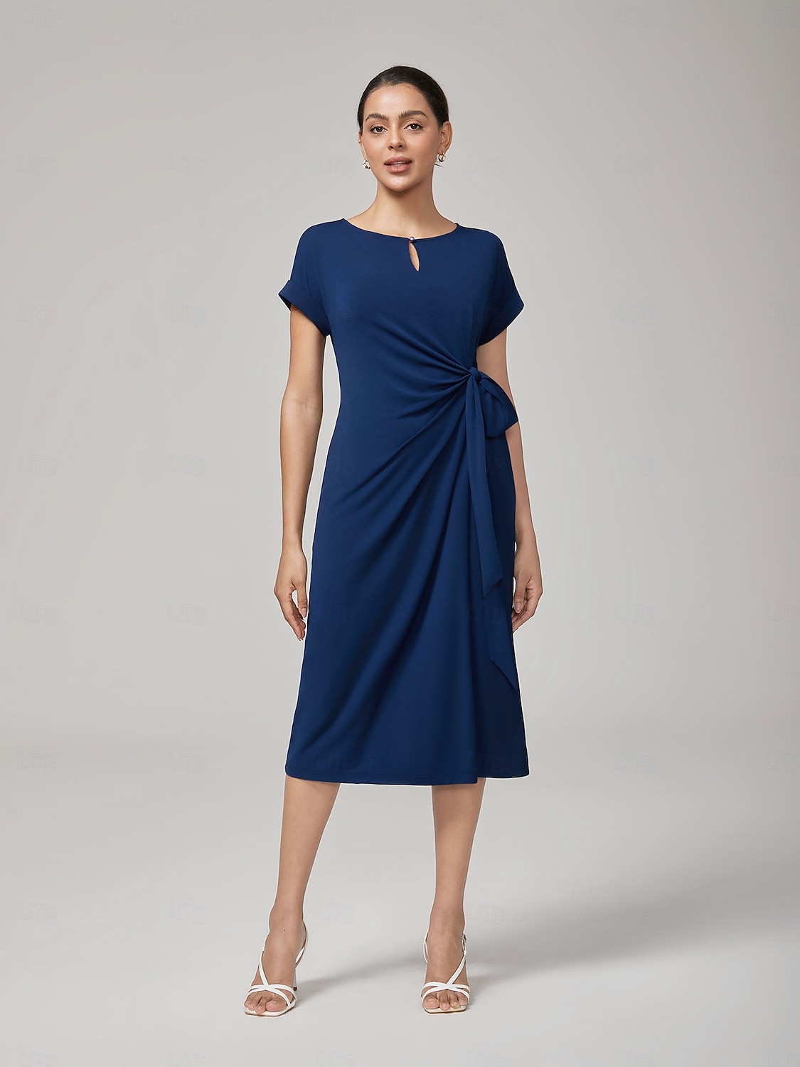 vestido longo elegante com cinto de alta elasticidade de 2025 por $71.99 –P1