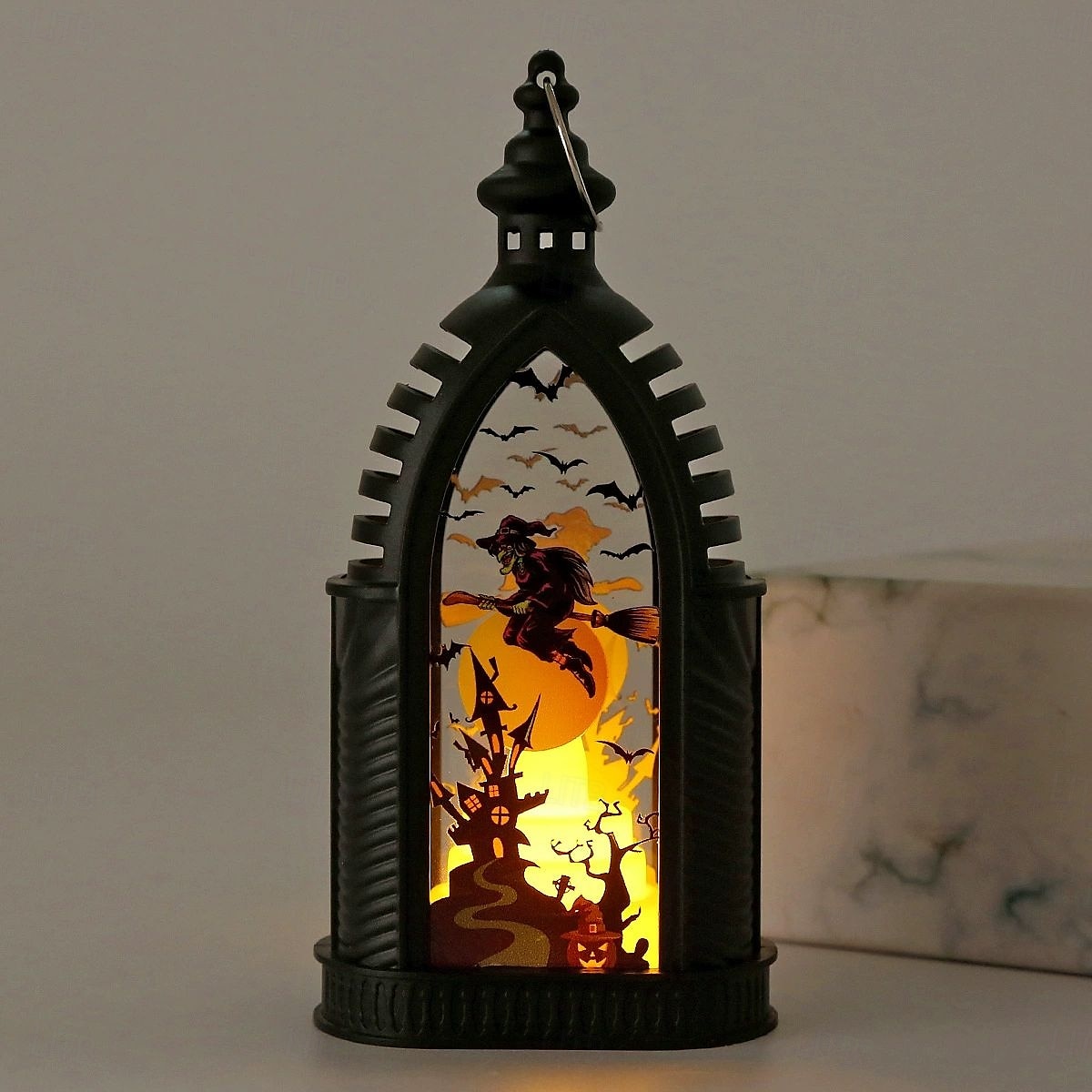 Vela electrónica LED de Halloween, linterna retro, decoración de ambiente, suministros para fiestas navideñas, diseño de escena, accesorios 2025 - $9.99 –P5