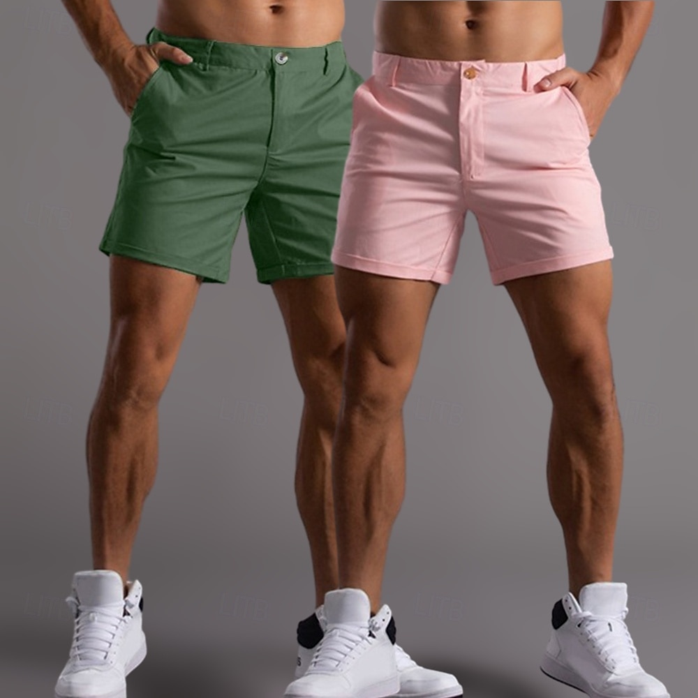 Férfi Rövidnadrágok Chino Shorts Bermuda nadrág Strand rövidnadrág Munkanadrág Zseb Sima Mokaszinok Rövid Szabadtéri Hétköznapi Napi Szabadság Stílusos Fekete + sötétkék Sötétszürke+fekete 2025 - $29.99 –P4