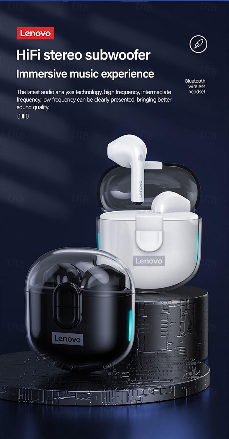Lenovo LP12 True Wireless Headphones TWS Earbuds In Ear Bluetooth5.0 Stereo with Charging Box Built-in Mic for Apple Samsung Huawei Xiaomi MI  Everyday Use Traveling Cycling Mobile Phone 2025 - $31.99 –P5