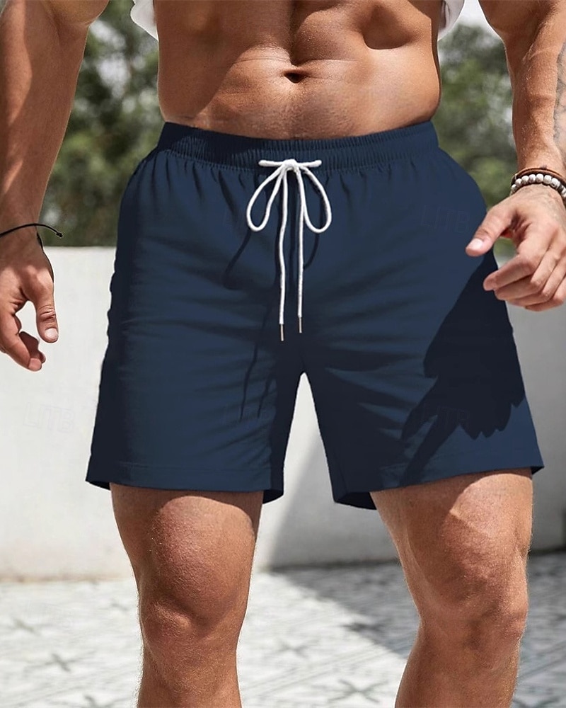 Per uomo Shorts Pantaloncini Estivi Pantaloncini casual Tasca Elastico in vita Coulisse Semplice Comodità Traspirante Corto All'aperto Vacanza Canotta sportiva Casual Nero Bianco Micro-elastico del 2025 a $15.49 –P13