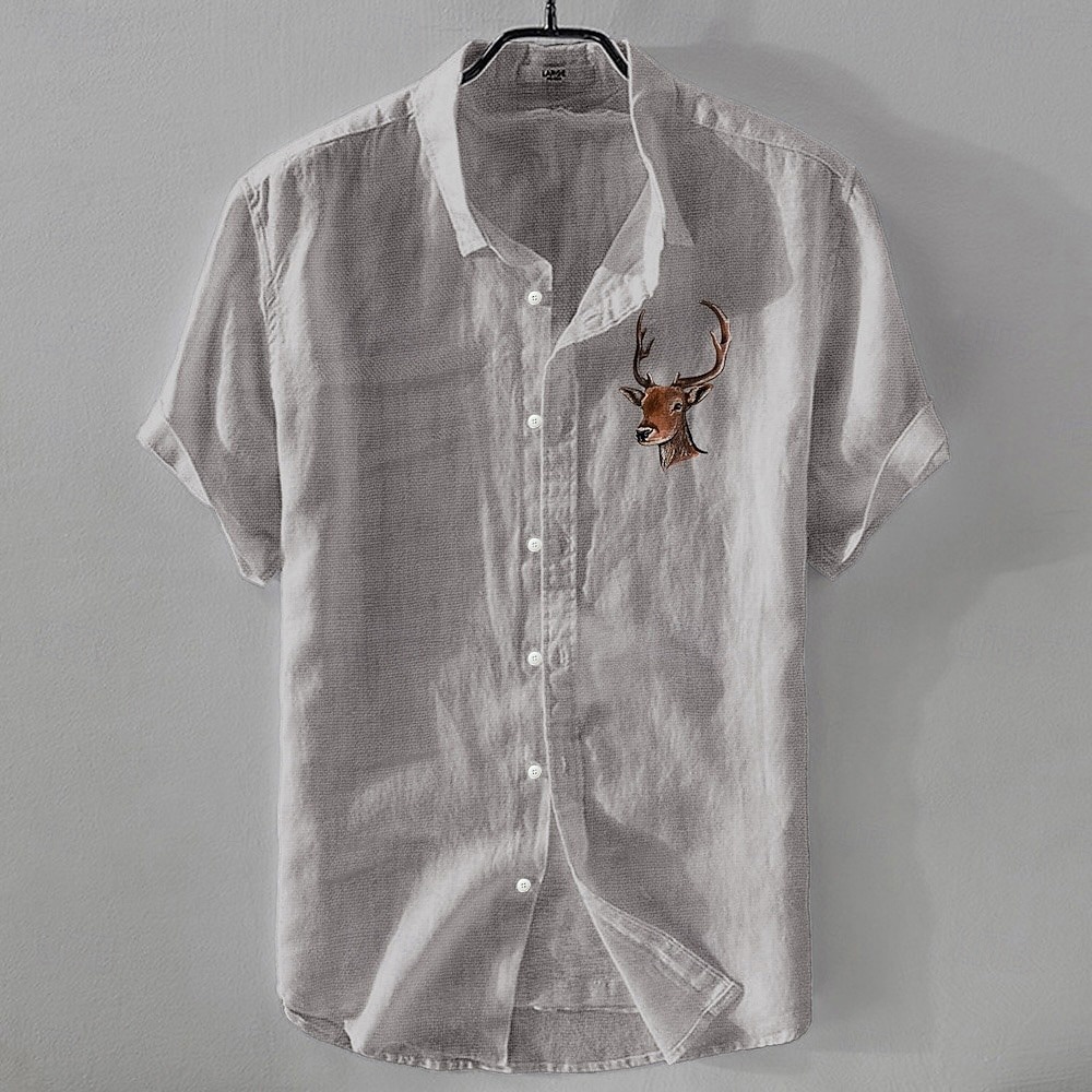 Homme Chemise en lin Chemise Décontractée Chemise en coton et lin Chemise Boutonnée À Motif Animal Vacances Tenue quotidienne Blanche Marine foncé Bleu Ciel Kaki Manche Courte Revers Toutes saisons de 2026 ? $25.99 –P7