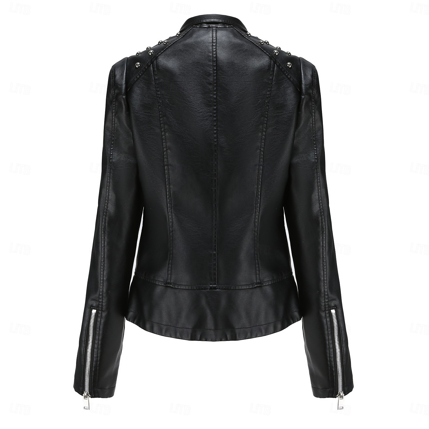 Per donna Giacca in Ecopelle Confortevole Tasca Cerniera completa Moda Stile da Strada Semplice All'aperto Casual Quotidiano Regolare Collo alla coreana Vestibilità regolare Manica Lunga Capispalla del 2025 a $44.99 –P15