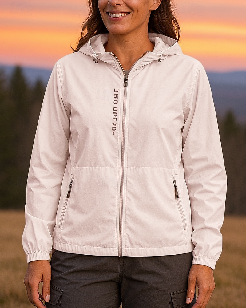 Damen Windjacke Wanderjacke Hardshelljacke Außen Sonnenschutz Schnelltrocknend Leicht Atmungsaktiv Wanderoutfits Wanderbekleidung Frühling Herbst Jacke Klettern Camping / Wandern / Höhlenforschung 2025 - $28.99 –P7
