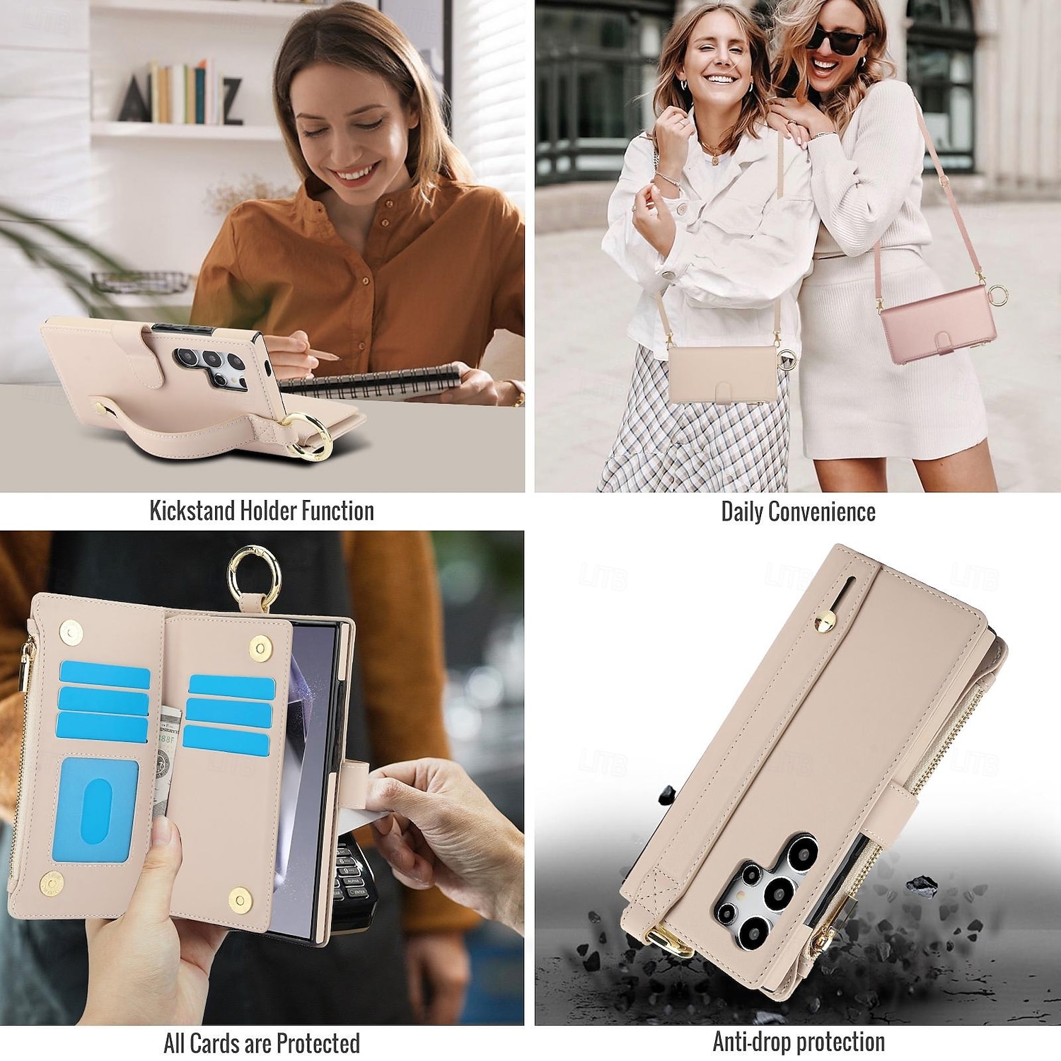 Phone Case For Samsung Galaxy S25 S25 Plus S25 Ultra S23 Ultra Plus S23 Ultra S23 Plus A73 A53 A13 5G Wallet Case Zipper with Lanyard Card Slot Retro TPU PU Leather 2025 - $25.99 –P4