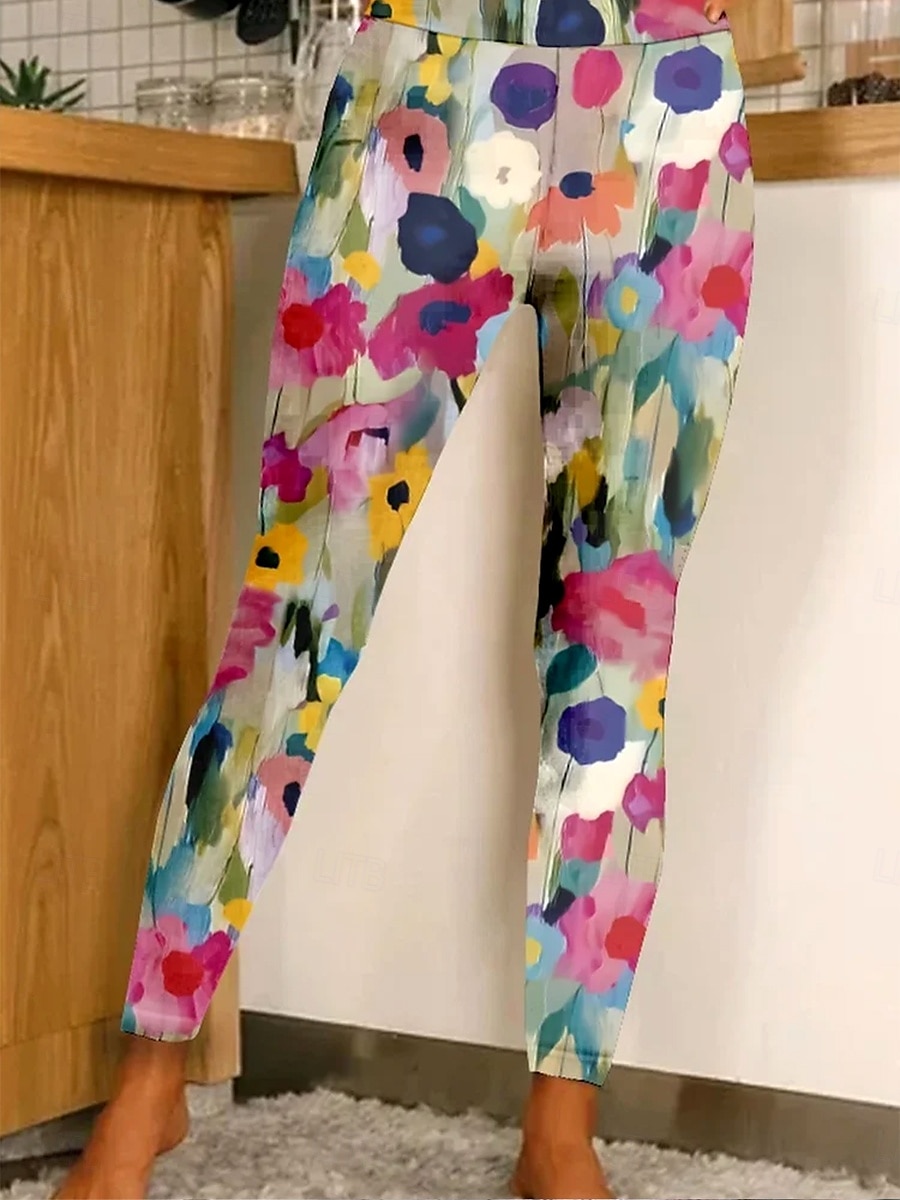 Per donna Leggings Vacanza Vintage Stile Etnico Lunghezza intera Vita Alta Floreale Grafico Stampa 3D Morbido Confortevole Elasticizzato All'aperto Casa Casual Rosa Estate Primavera Autunno del 2025 a $19.99 –P1