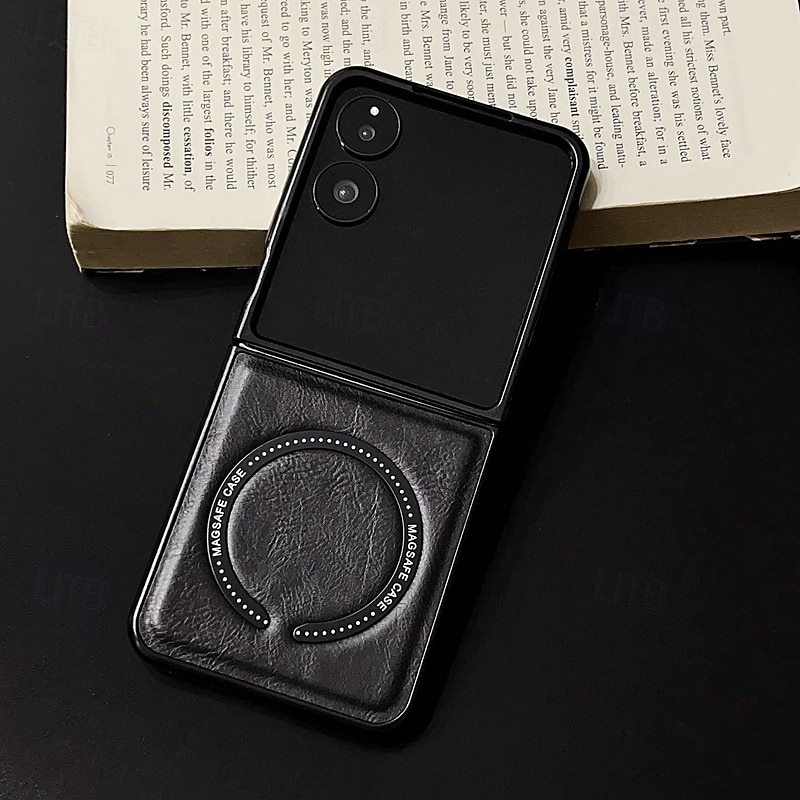 Phone Case For Samsung Galaxy Z Flip 7 Z Flip 6 Z Flip 5 Z Flip 4 Z Flip 3 Back Cover Magnetic Shockproof Retro TPU PU Leather 2025 - $14.99 –P2