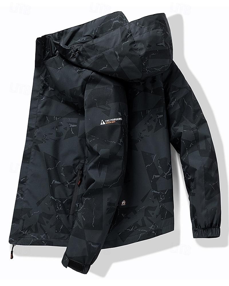 Hombre Cortavientos Chaqueta Chaqueta para senderismo Chaqueta rígida Al aire libre Impermeable Resistente al Viento Trajes de senderismo Ropa de senderismo Primavera Otoño Camiseta Camping 2025 - $23.99 –P6