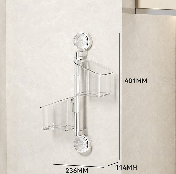 Suction Cup Wall Mounted Organizer Basket, Rotating Drill-Free Kitchen Storage Rack for Garlic Ginger Spice, Bathroom Hanging Storage Bin for Shower and Toiletries 2025 - $21.99 –P9