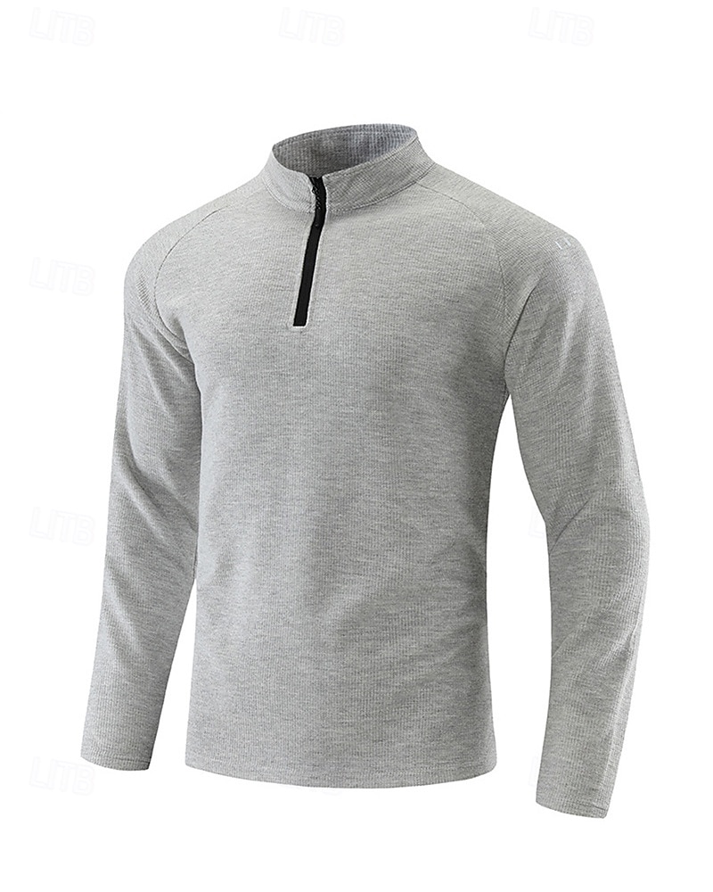 Hombre Camisa de entrenamiento Top para correr Cremallera de un cuarto Manga Larga Camiseta Otoño UPF 50 Secado rápido Ligero Dispersor de humedad Pesca Senderismo Corriendo Ropa de deporte Ropa de 2025 - $17.99 –P6
