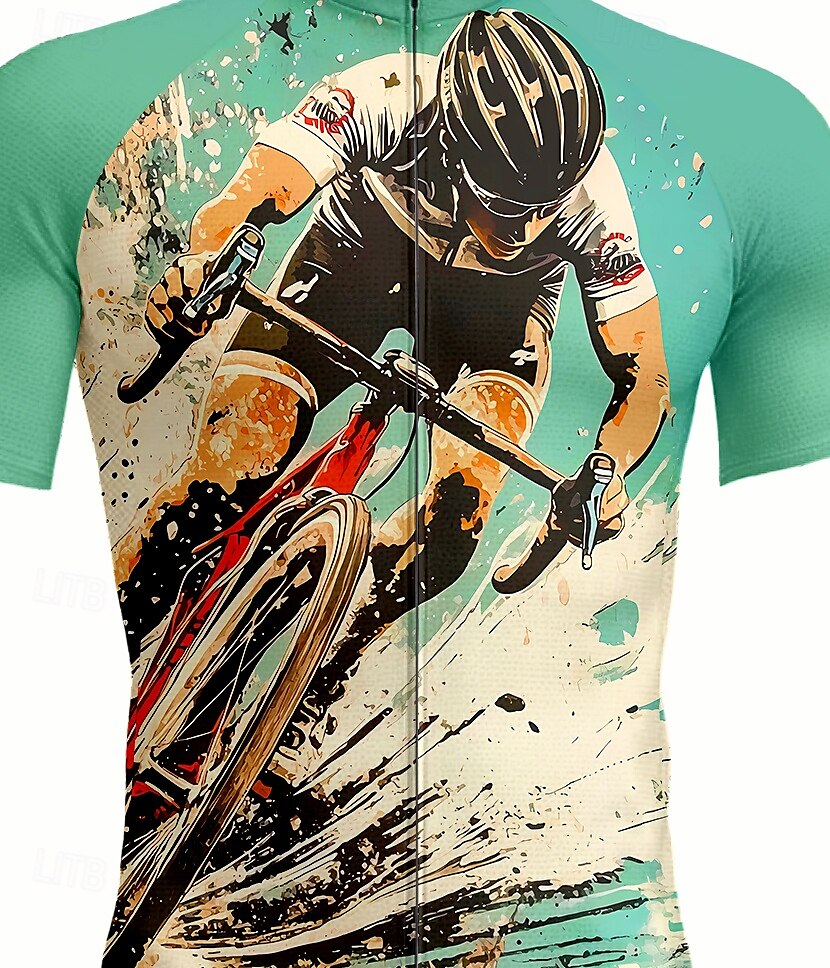 Homme Maillot de cyclisme Manche Courte Cyclisme Maillot Top avec 3 poches arrière Résistant aux UV Séchage Rapide Fermeture Éclair Frontale Bandes réfléchissantes Vert Des sports Vêtement Tenue de 2025 ? $28.99 –P3