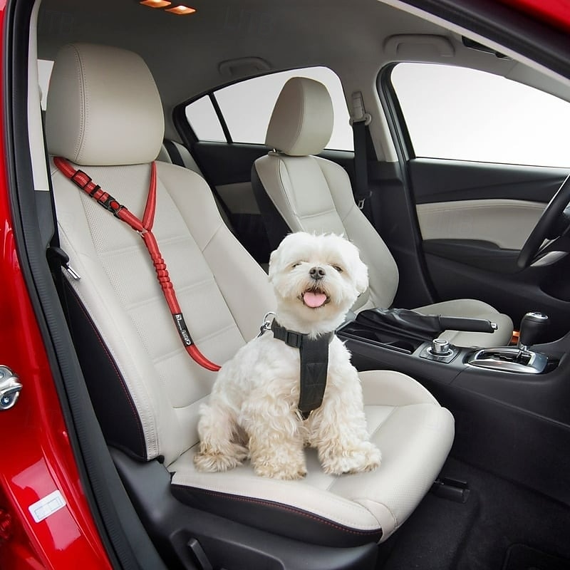 Laisse de voiture réglable pour chien, ceinture de sécurité élastique réfléchissante pour animaux de compagnie, harnais de sécurité multifonctionnel sans traction pour grands chiens, accessoires de de 2025 ? $7.99 –P2