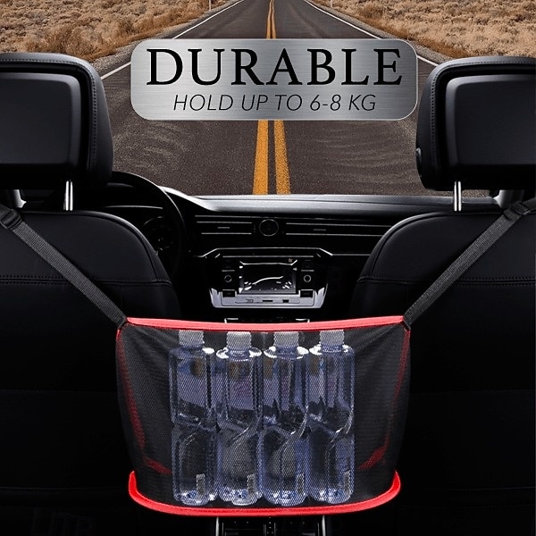 autós hálózseb kézitáska tartó autósülés tárolórendszerező hálós táska hátsó ülés összecsukható tasak kartámasz konzol akasztható tároló a legszükségesebb dolgokhoz 2026 - $11.99 –P7