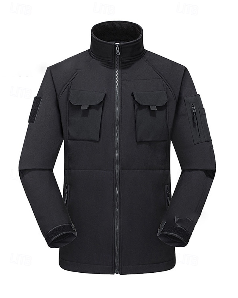 Bărbați Αντιανεμικό Jachetă Softshell Iarnă În aer liber Peteci Termic cald Impermeabil Rezistent la Vânt Topuri Negru Verde Kaki Gri 2025 - $29.99 –P6